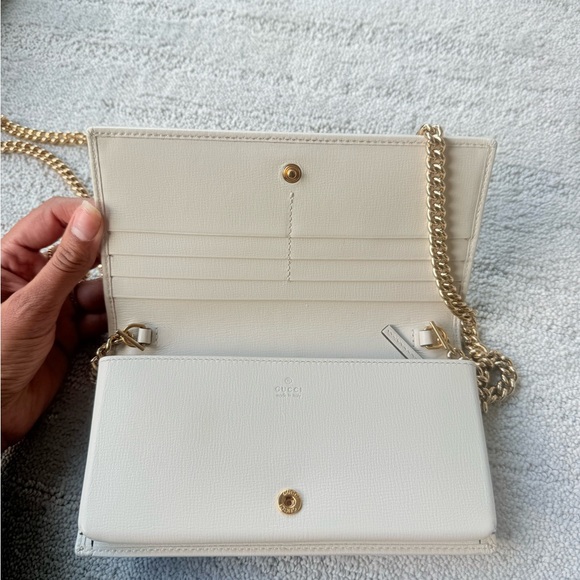 Horsebit Gucci 1955 wallet with chain AUTHENTIC like new without flaws - Picture 5 of 8